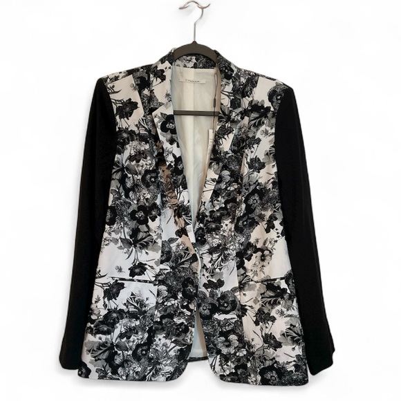 Tahari Black and White Floral Blazer - Picture 1 of 5